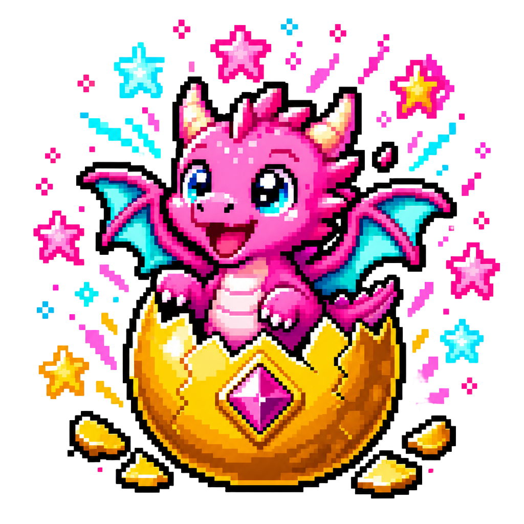 Hatch! pixel art sticker
