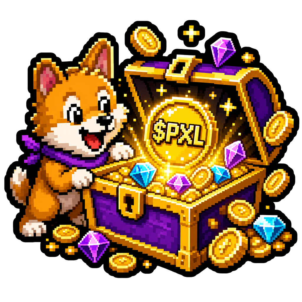 Loot Drop pixel art sticker