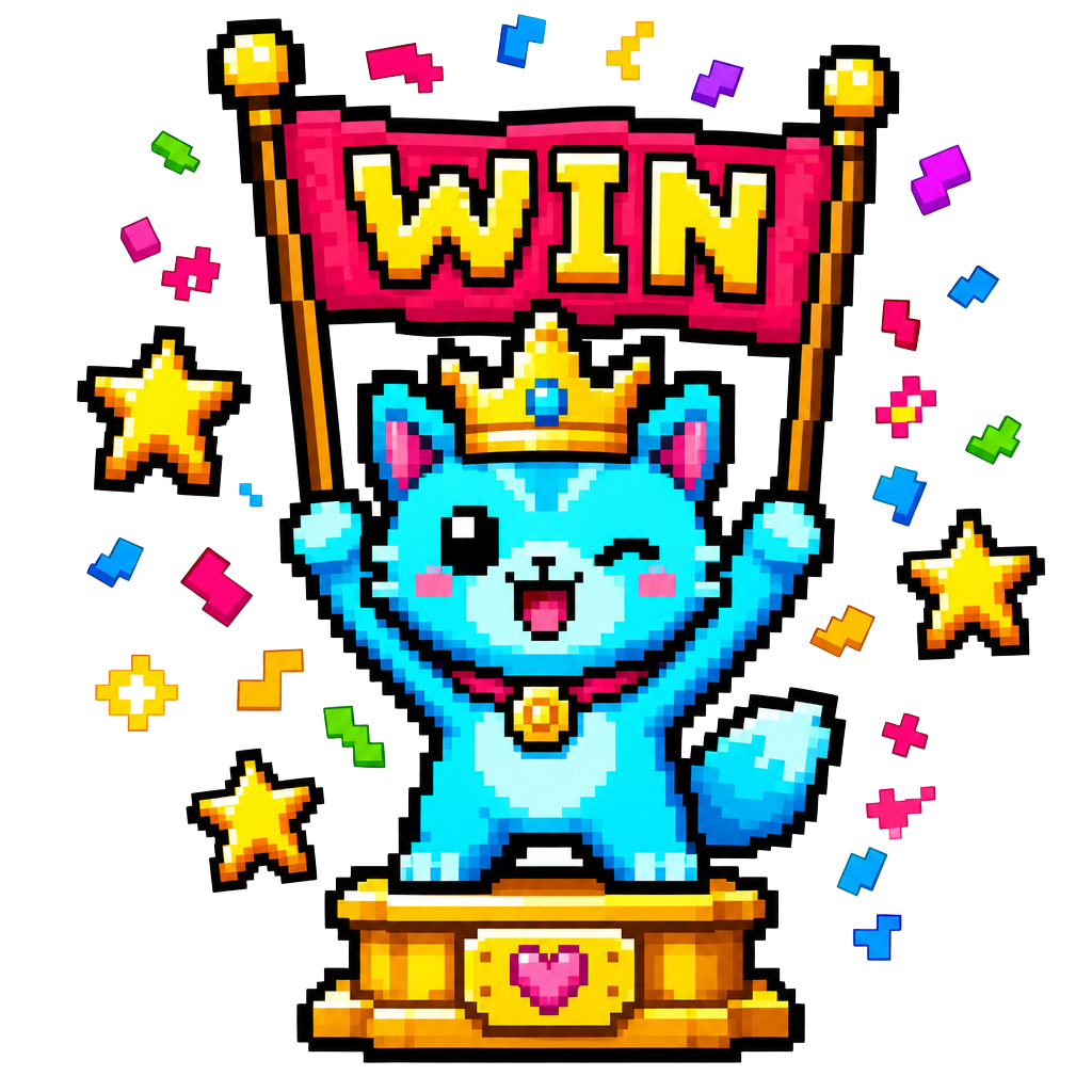 Win pixel art sticker